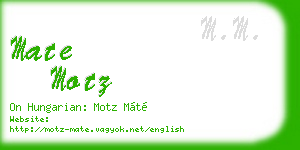 mate motz business card