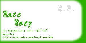 mate motz business card